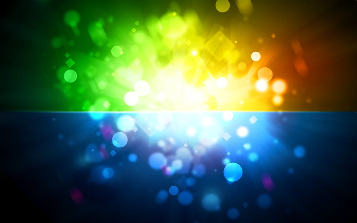 Cores do arco-íris, verdes, claro, azuis, iluminação / foto de papel de parede 1600x1000