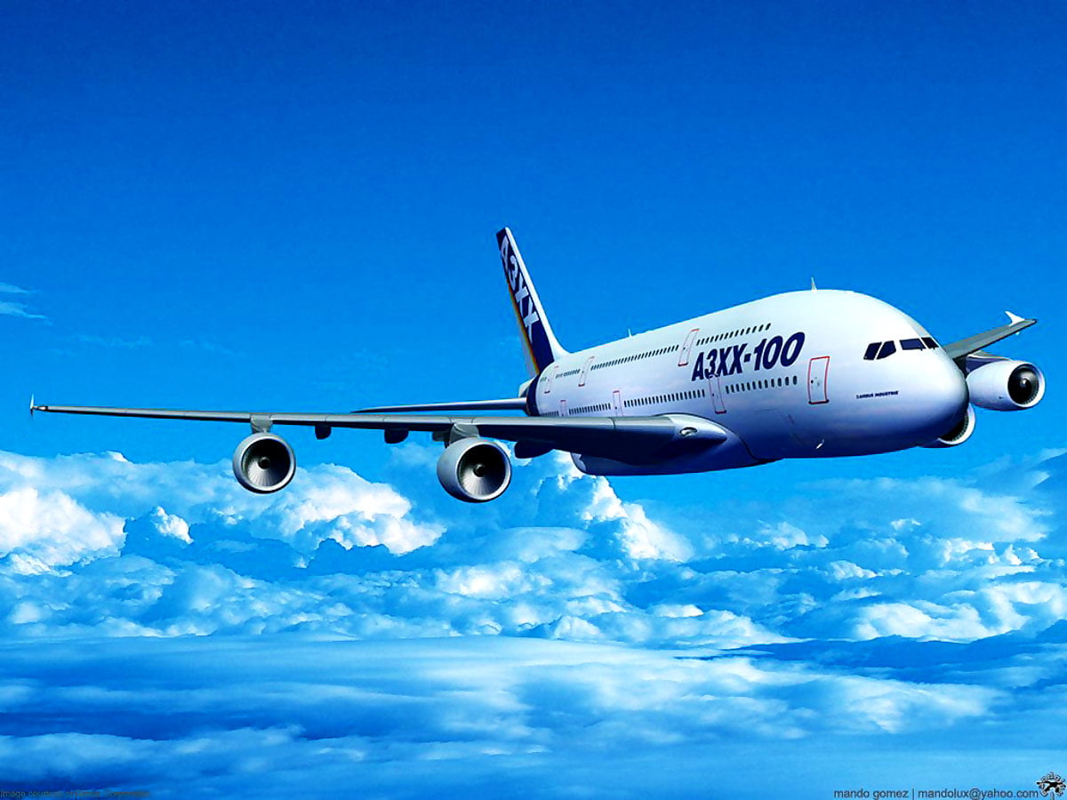 Grátis imagem para fundo de tela HD : grande jato de passageiros voando pelo céu azul nublado