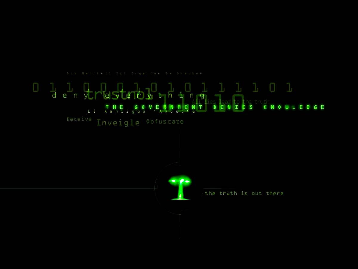Luz verde (cena do filme "The X-Files") — grátis plano de fundo 1024x768