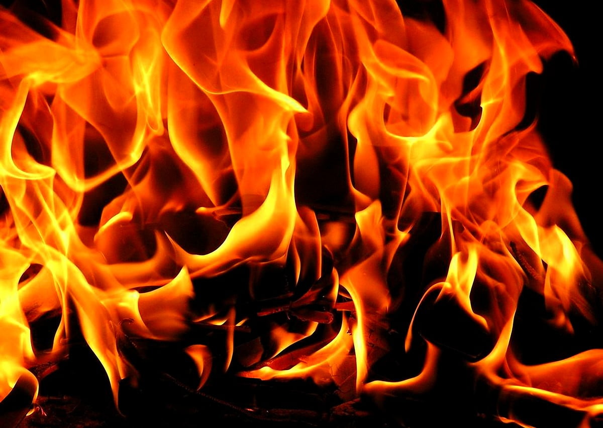 Imagem de plano de fundo - chamas, fogo, natureza, fumaça, fogueira