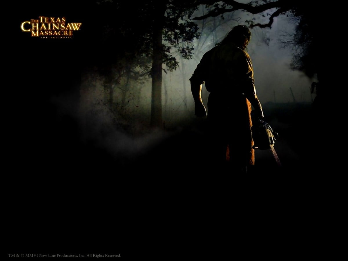 Pessoa no escuro (cena do filme "The Texas Chain Saw Massacre") — grátis HD imagem para fundo de tela